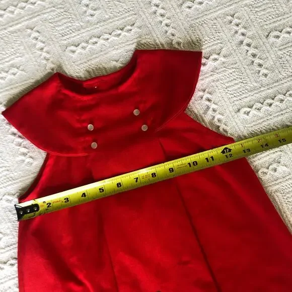 Vintageβ Beatrix Potter Embroidered Dress Red Jemima Puddleduck 70s 80s 4T Rare - Picture 11 of 11